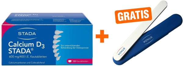 Calcium D3 STADA 120 Kautabletten + gratis Nagelpfeile
