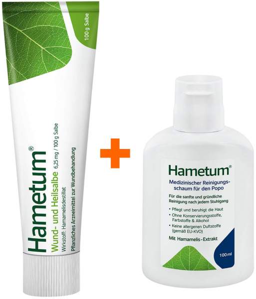 Hametum Wund - und Heilsalbe 100 g + Medizinischer Reinigungsschaum 100 ml