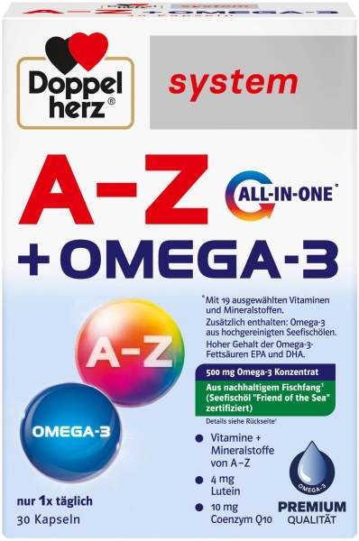 Doppelherz System A-Z + Omega-3 All-In-One 30 Kapseln