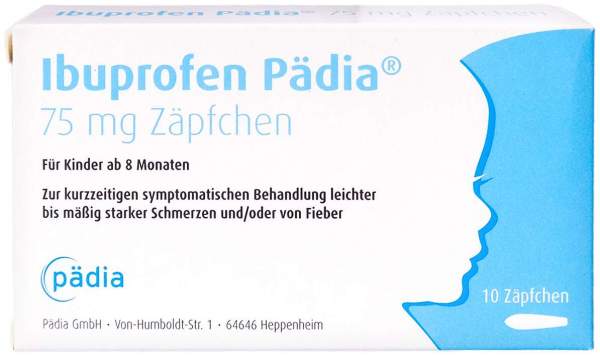 Ibuprofen Pädia 75 mg Zäpfchen 10 Stück
