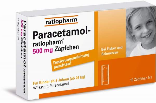 Paracetamol-ratiopharm 500 mg 10 Zäpfchen