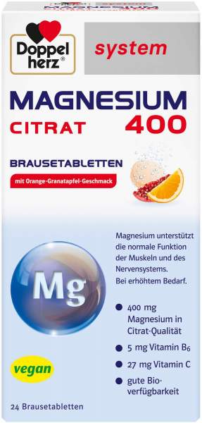 Doppelherz System Magnesium 400 Citrat 24 Brausetabletten