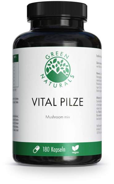 Green Naturals Vital Pilze Cordyceps Reishi Vegan 180 Kapseln
