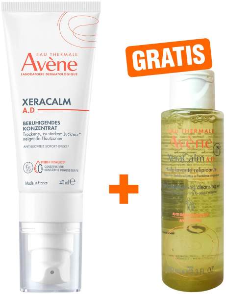 Avene XeraCalm A.D Anti-Juckreiz Konzentrat 40 ml + gratis XeraCalm Reinigungsöl 100 ml