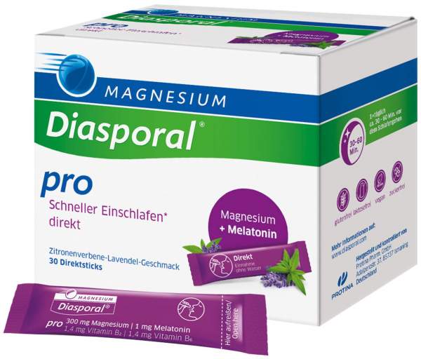 Magnesium Diasporal pro Schneller Einschlafen direkt 30 Sticks