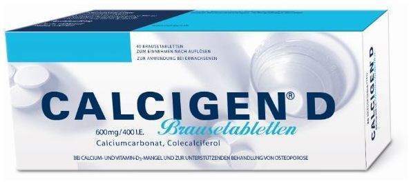 Calcigen D 600 mg und 400 I.E. Brausetabletten 40 Stück