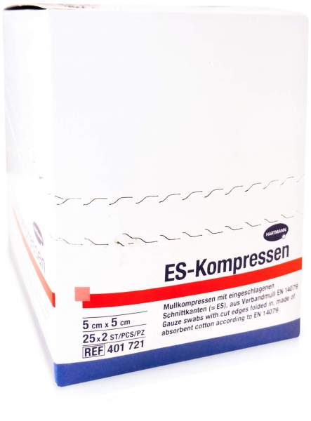 Es Kompressen Steril 5x5 cm 8fach 25x2 Kompressen