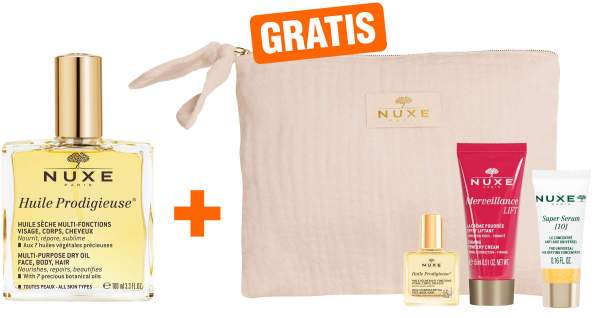 NUXE Huile Prodigieuse NF 100 ml + gratis NUXE Anti Aging Set 1 Stück