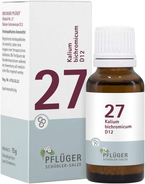 Biochemie Pflüger Nr. 27 Kalium Bichromicum D12 15 G Globuli