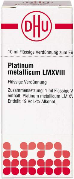 Dhu Platinum Metallicum Lmxviii Dilution 10 ml