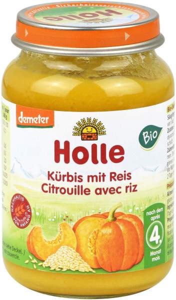 Holle Kürbis Mit Reis 190 G