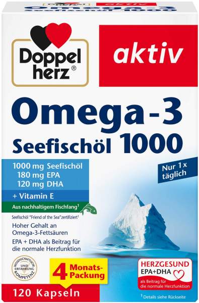 Doppelherz Aktiv Omega-3 Seefischöl 1000 120 Kapseln