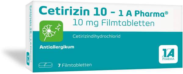 Cetirizin 10mg 1a Pharma 7 Filmtabletten
