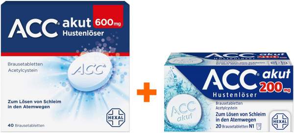 ACC akut 600 40 Brausetabletten + ACC akut 200 20 Brausetabletten