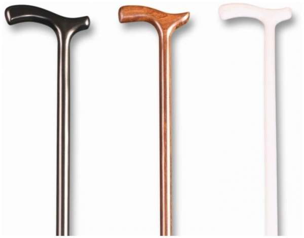 Krankenstock Holz Damen Braun Fritzgriff