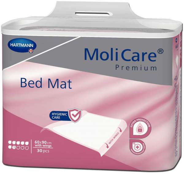 Molicare Premium Bed Mat 7 Tropfen M. Flügel 60 X 180 30 Stück
