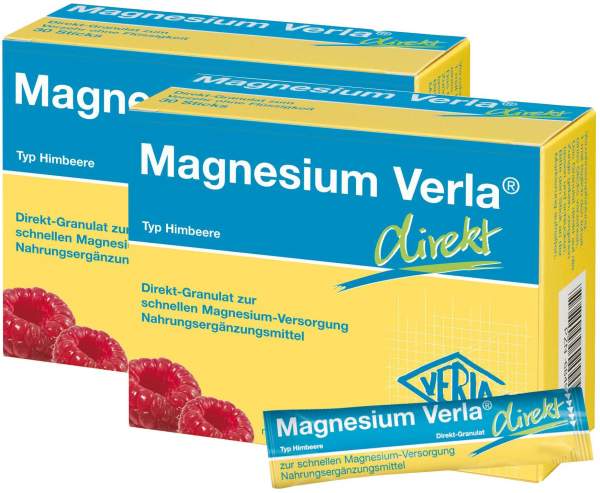 Sparset Magnesium Verla Direkt Granulat Himbeere 2 x 30 Stück