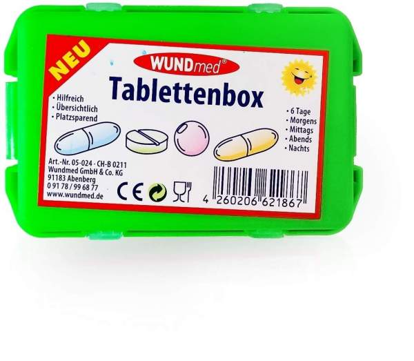 Tablettenbox Mit 10 Fächern Farbig Sortiert 1 Stück