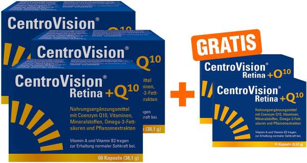 CentroVision Retina + Q10 180 Kapseln + gratis 30 Kapseln