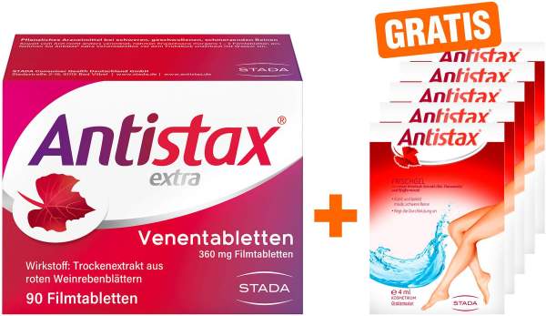 Antistax extra 90 Filmtabletten + gratis Antistax Frischgel 20 ml