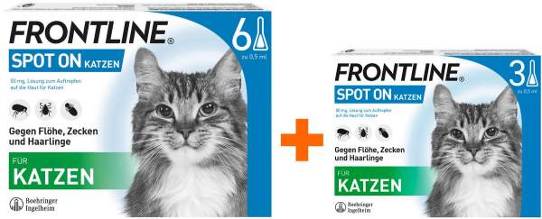 Frontline Spot on Katze 6+3 Pipetten