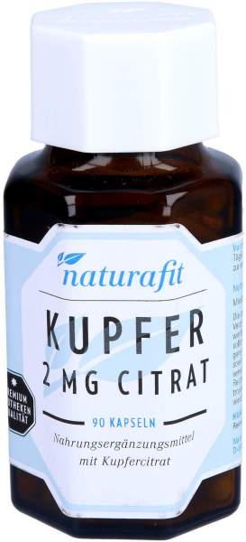 Naturafit Kupfer 2 mg Citrat Kapseln 90 Stk
