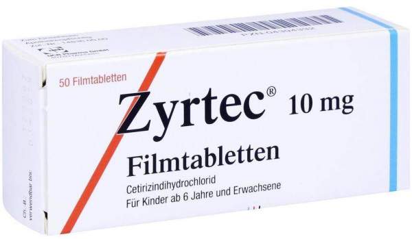 Zyrtec 10 mg 50 Filmtabletten