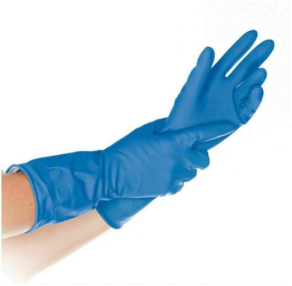 Universal-Handschuhe Bettina L blau Latex 1 Paar