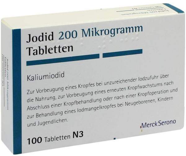 Jodid Merck 200 µg 100 Tabletten
