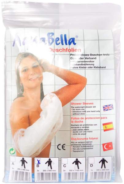 Aquabella Duschfolie B Bein Kurz,arm Lang