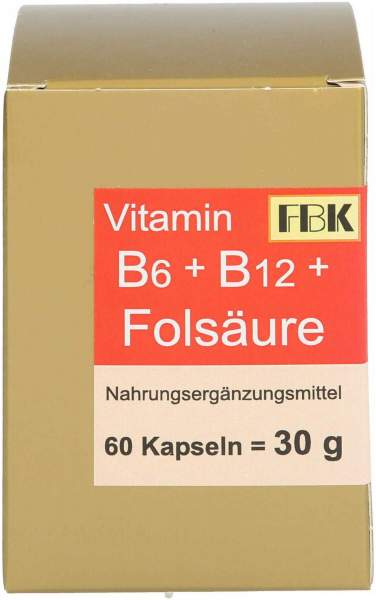 Vitamin B6+B12+Folsäure Kapseln 60 Stück