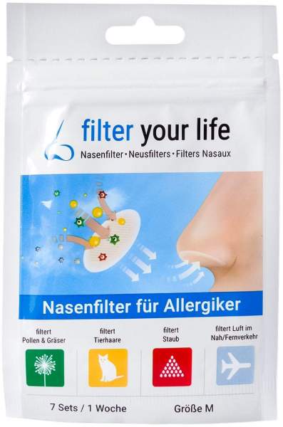 Filter Your Life Nasenfilter F.Allergiker Gr.M 7 X 2 Stück