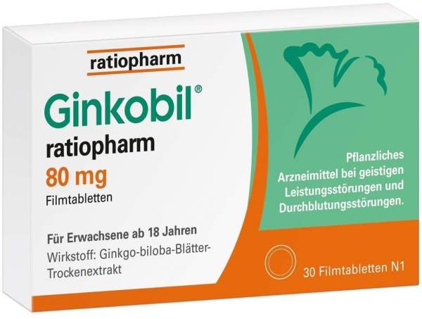 Ginkobil ratiopharm 80 mg 30 Filmtabletten