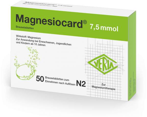Magnesiocard 7,5 Mmol 50 Brausetabletten