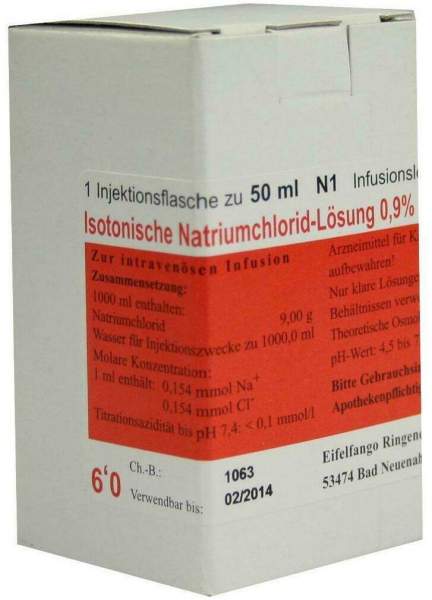 Isotonische Nacl Lösung 0,9% Eifelfango 50 ml Infusionslösung