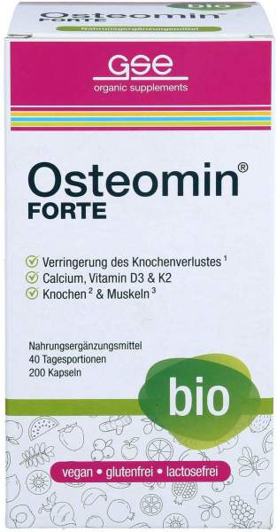GSE Osteomin Forte Bio Calcium Vit.D3 &amp; K2 Kapseln 200 Stück