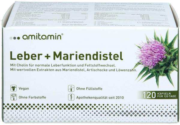 Amitamin Mariendistel + Leber 120 Kapseln