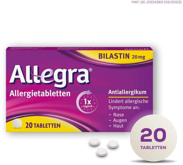 Allegra Allergietabletten 20 mg 20 Tabletten