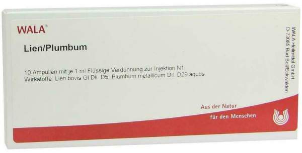 Wala Lien Plumbum 10 X 1 ml Ampullen