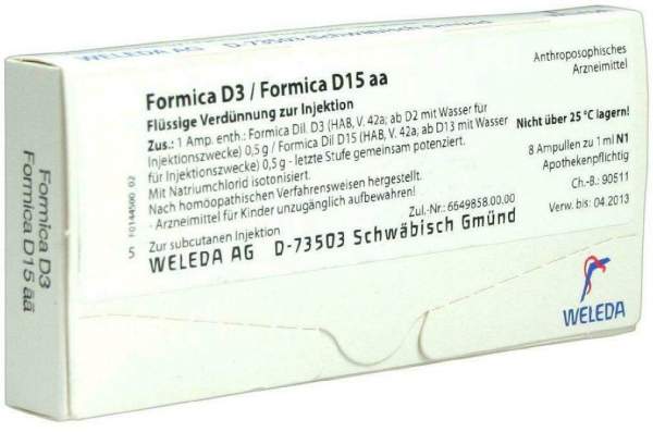 Weleda Formica D3 - Formica D15 Aa 8 X 1 ml Ampullen