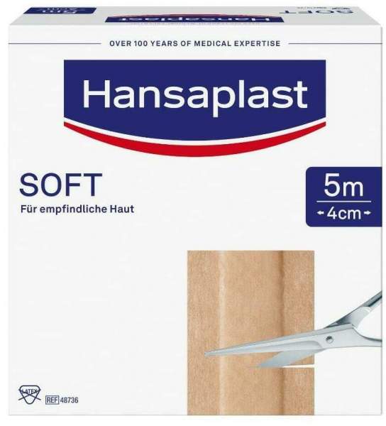 Hansaplast Soft 1 Pflaster 5 M X 4 cm Rolle