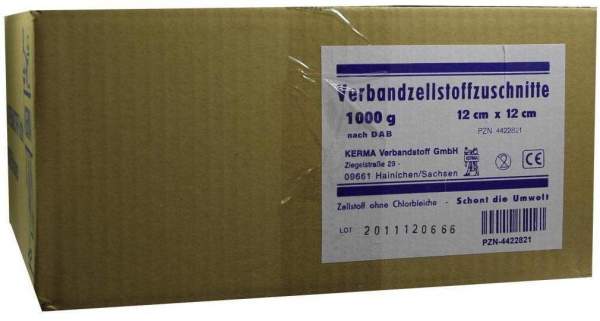 Verbandzellstoff Zuschnitte 12 X 12 cm Hochgebleicht 1 KG