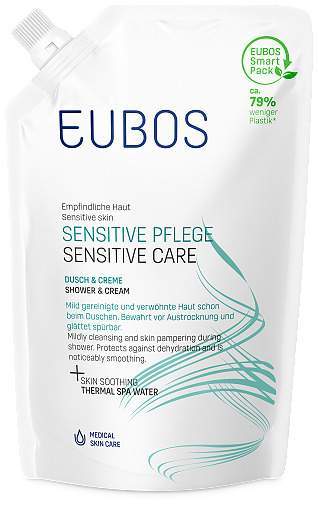 Eubos Sensitive Dusch &amp; Creme 400 ml Nachfüllbeutel
