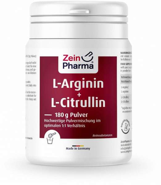 Zein Pharma L - Arginin &amp; L - Citrullin 180 g Pulver