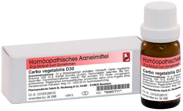 Carbo Vegetabilis D30 10 G Globuli 10 G