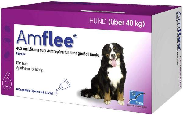 Amflee 402 mg Spot-On Lsg.F.Sehr Gr.Hunde 40 - 60 KG 6 Stück