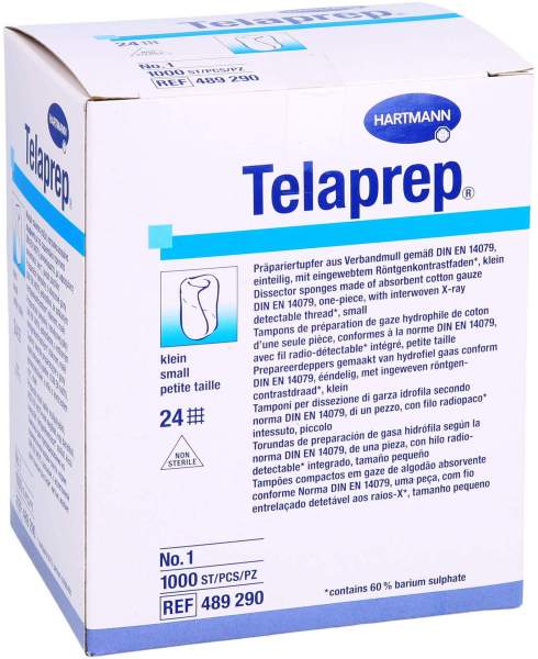 Telaprep Tupfer Klein Gr.1 A.Verbandmull