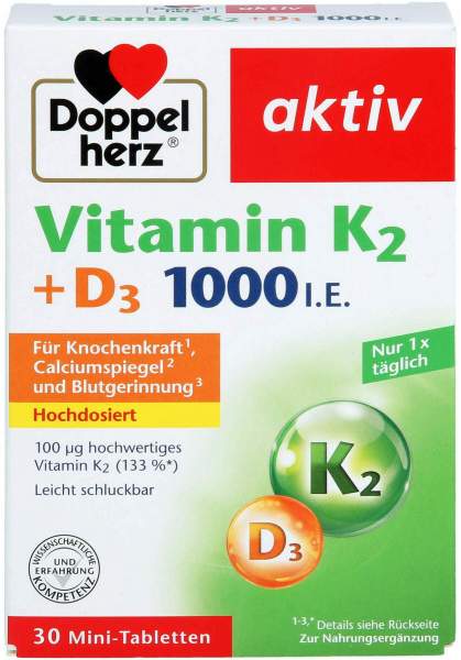 Doppelherz Vitamin K2+D3 1000 I.E. Tabletten 30 Stück