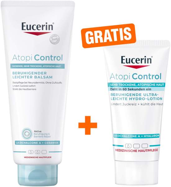 Eucerin AtopiControl Balsam 400 ml + gratis AtopiControl Hydro-Lotion 20 ml