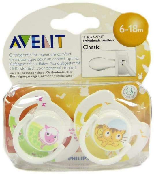 Avent Beruhigungssauger 6-18 Monate Tiermotive